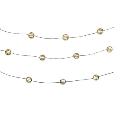 Loft Living 10-Foot LED Striped Micro Ball Novelty String Light - Bed Bath & Beyond